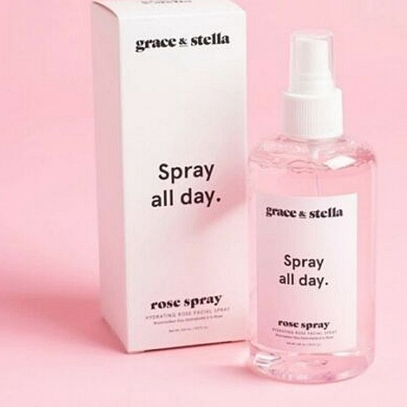 NWT GRACE & STELLA- Spray All Day- Hydrating Rose Spray - Picture 2 of 7